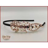 Gold-Rose strasszköves gyöngyös hajráf B3984-14805.