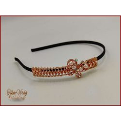 Gold-Rose strasszköves gyöngyös hajráf B3984-14807.