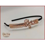 Gold-Rose strasszköves gyöngyös hajráf B3984-14807.