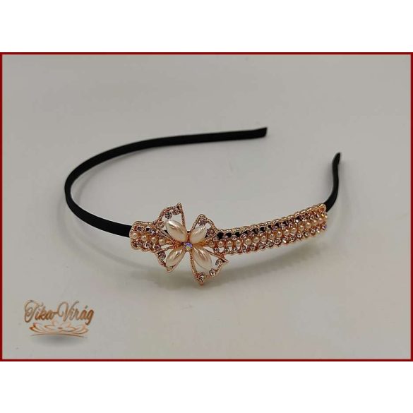 Gold-Rose strasszköves gyöngyös hajráf B3984-14808.