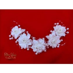 Virágos-fejdísz BEIGA-190702.