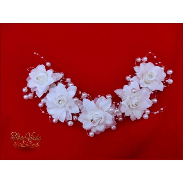 Virágos-fejdísz BEIGA-190702.