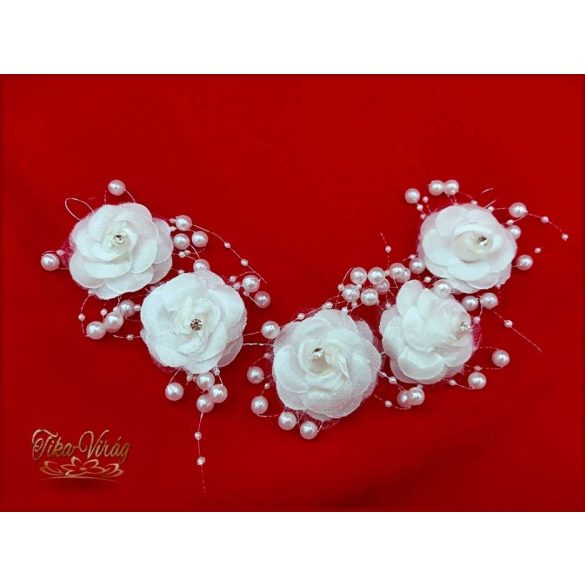 Virágos-fejdísz BEIGA-190703.