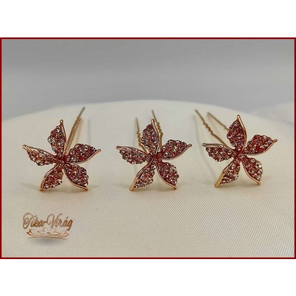 Gold-Rose strasszköves hajtű BEIGC-15921.