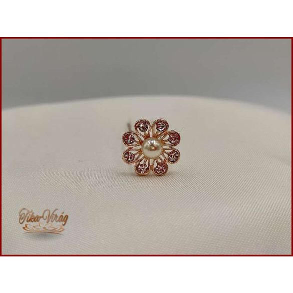 Gold-Rose strasszköves hajtű gyönggyel BEIGC-180510.