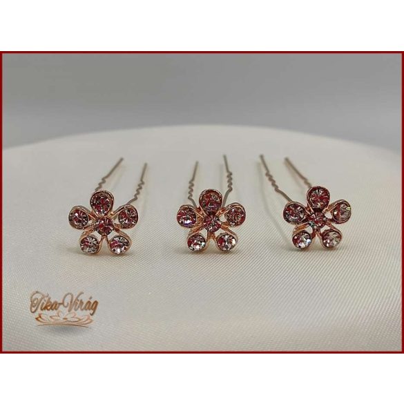 Gold-Rose strasszköves hajtű BEIGC-190707.