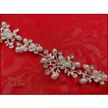 Strasszos hajdísz fehér gyöngyökkel díszítve BENHQ-211201.2.