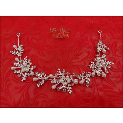   Strasszos hajdísz fehér gyöngyökkel díszítve BENHQ-211201.3.