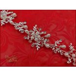 Strasszos hajdísz fehér gyöngyökkel díszítve BENHQ-211201.3.