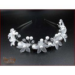 Virágos-gyöngyös hajráf BENQR-190503.g.