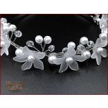 Virágos-gyöngyös hajráf BENQR-190503.g.