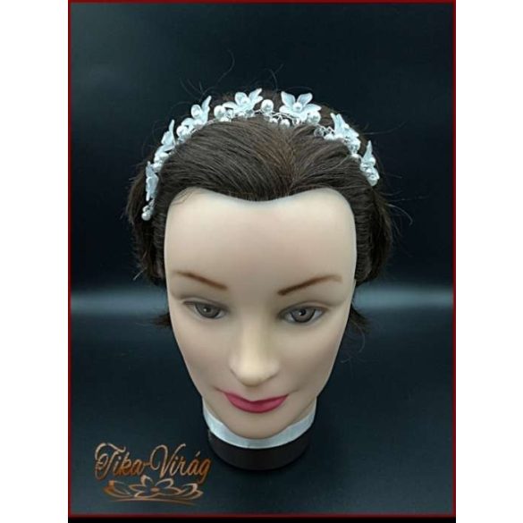 Virágos-gyöngyös hajráf BENQR-190503.g.