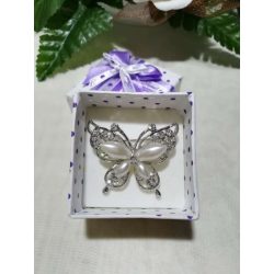 Brosstű Díszdobozban Lepkés 