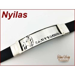 Horoszkópos karkötők fekete kaucsuk szíjon 