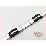 Ezüst színű nemesacél mintás karkötő 