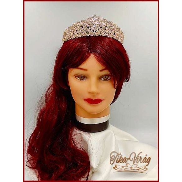 Gold-rose Korona Cirkónium kövekkel díszített CALNC-190702.gr.