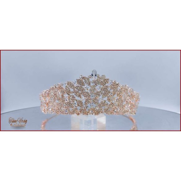 Gold-rose Korona Cirkónium kövekkel díszített CALNC-190702.gr.