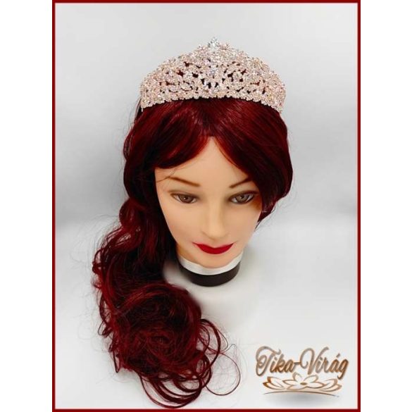 Gold-rose Korona Cirkónium kövekkel díszített CALNC-190702.gr.