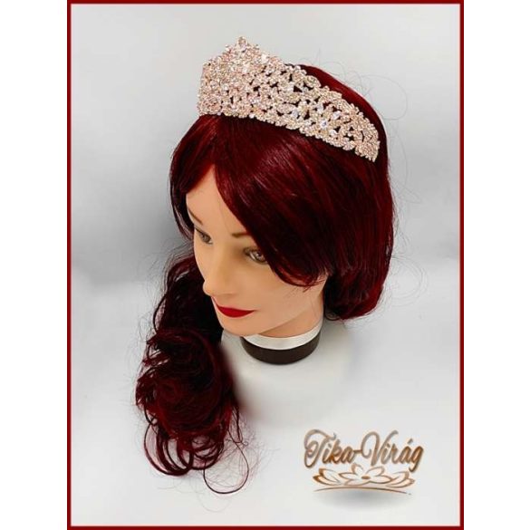 Gold-rose Korona Cirkónium kövekkel díszített CALNC-190702.gr.