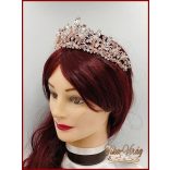 Gold-rose Korona kövekkel-üveggyönggyel díszítve CALNC-190708.gr.