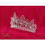 Korona fehér gyöngy díszítéssel CALNC-19901.E.