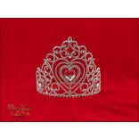 Korona nagy szív kővel díszítve CALNC-200501.