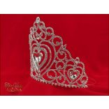 Korona nagy szív kővel díszítve CALNC-200501.