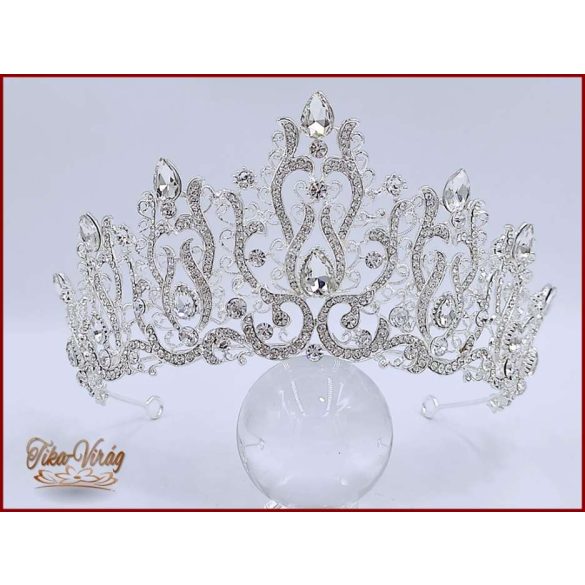 Köves, strasszos félkorona CALNC-23607