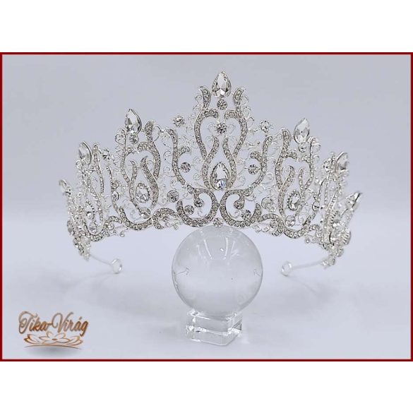 Köves, strasszos félkorona CALNC-23607