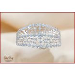 Cirkónia köves fél korona – elegáns esküvői fejdísz