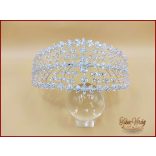 Cirkónia köves fél korona – elegáns esküvői fejdísz