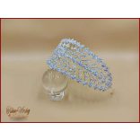 Cirkónia köves fél korona – elegáns esküvői fejdísz