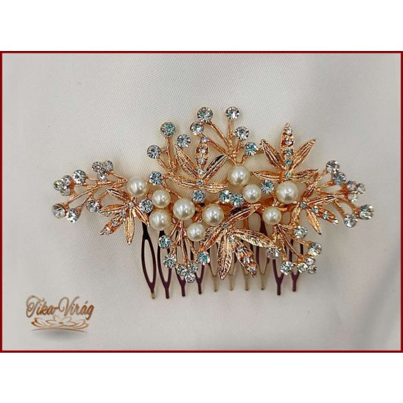 Gold-Rose Strasszos Kontytű CARCI-20105.