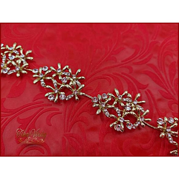 Strasszos hajdísz aranyszínű CARCI-21704.