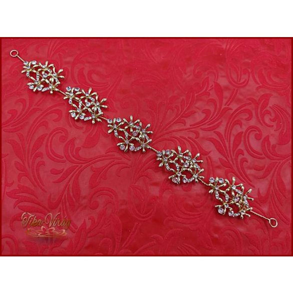 Strasszos hajdísz aranyszínű CARCI-21704.