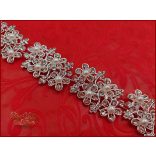 Strasszos hajdísz aranyszínű fehér gyöngyökkel díszítve CARCI-21705.e.