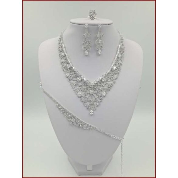 Cirkónia ékszer-szett 4:1-ben D4992-180312.