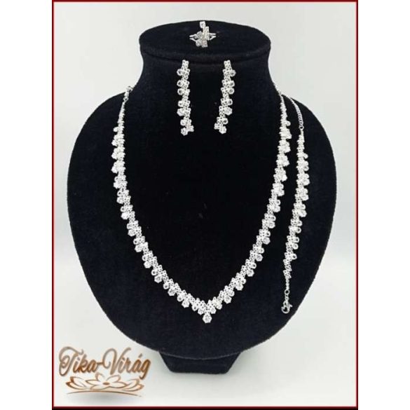 Cirkónia ékszer-szettek 4:1-ben D4992-180802.