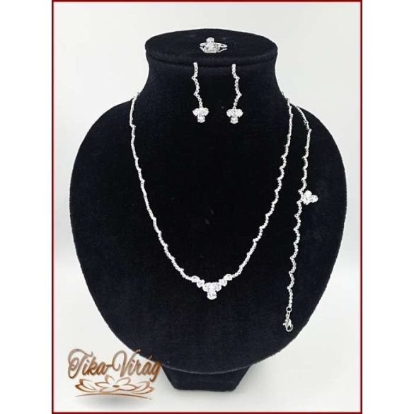 Cirkónia ékszer-szettek 4:1-ben D4992-180803.