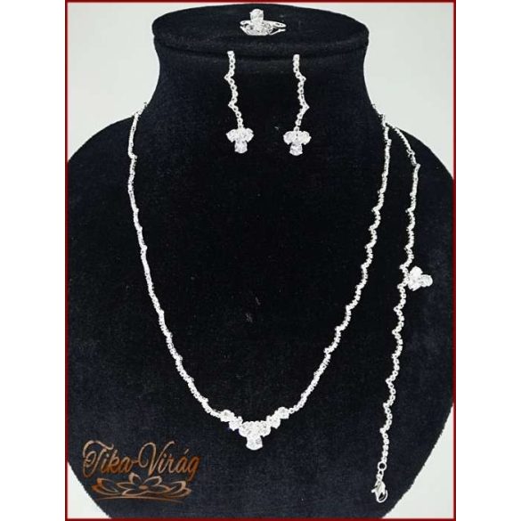 Cirkónia ékszer-szettek 4:1-ben D4992-180803.