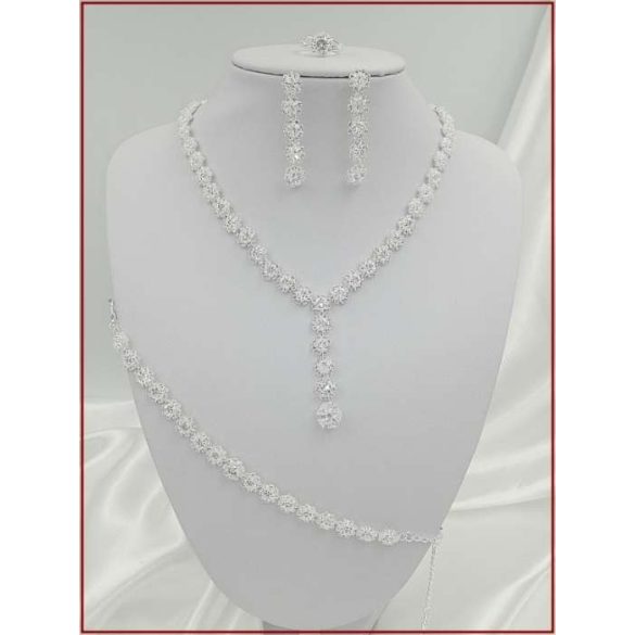 Cirkónia ékszer-szett 4:1-ben D4992-180805.