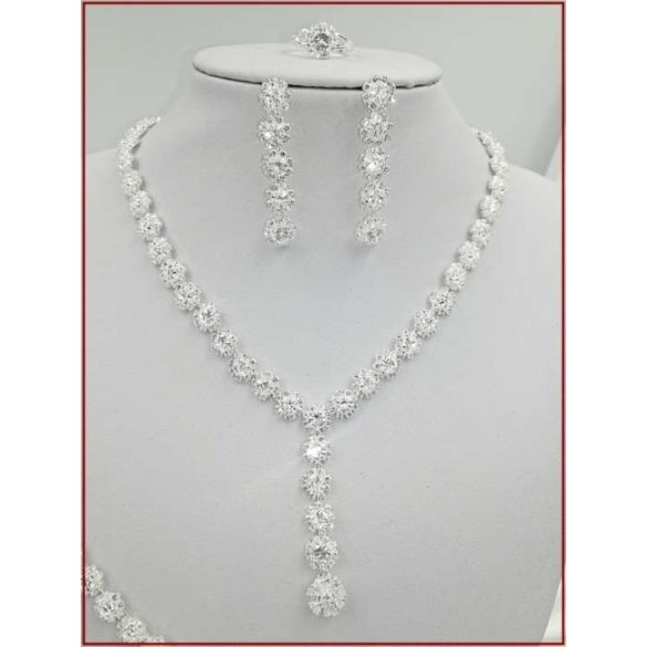 Cirkónia ékszer-szett 4:1-ben D4992-180805.