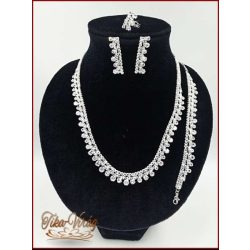 Cirkónia ékszer-szettek 4:1-ben D4992-180809.