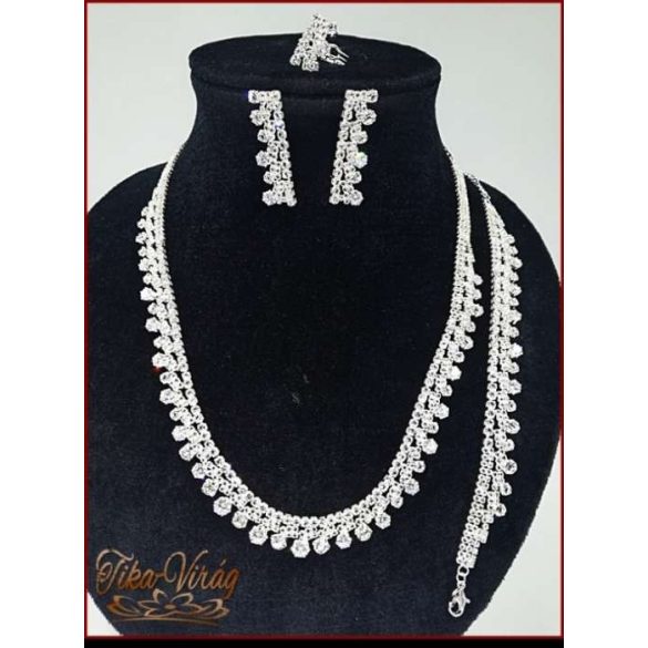 Cirkónia ékszer-szettek 4:1-ben D4992-180809.