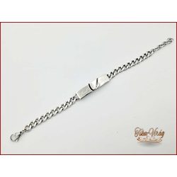 Real-Love Ezüst-fekete színű nemesacél karkötő 