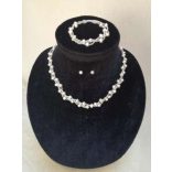 Tenyésztett gyöngy szett Ekrü színű 