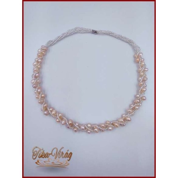 TENYÉSZTETT-GYÖNGY NYAKLÁNC SZETT BARACK 