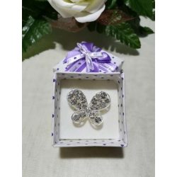 Brosstű Díszdobozban Lepkés 