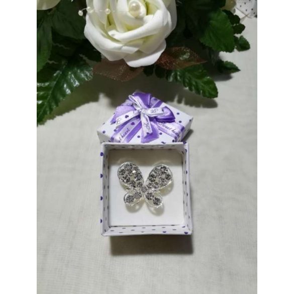 Brosstű Díszdobozban Lepkés 