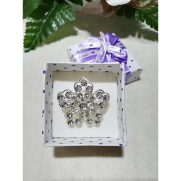 Brosstű Díszdobozban Virág 